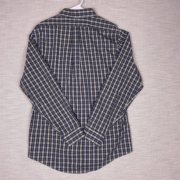 Brooks Brothers 1818 Shirt L Mens L/S Button Down Regent Blue Plaid VGUC - Picture 3 of 8